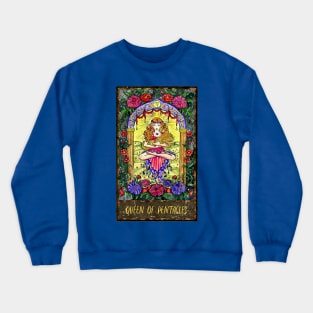 Queen Of Pentacles. Magic Gate Tarot Card Design. Crewneck Sweatshirt